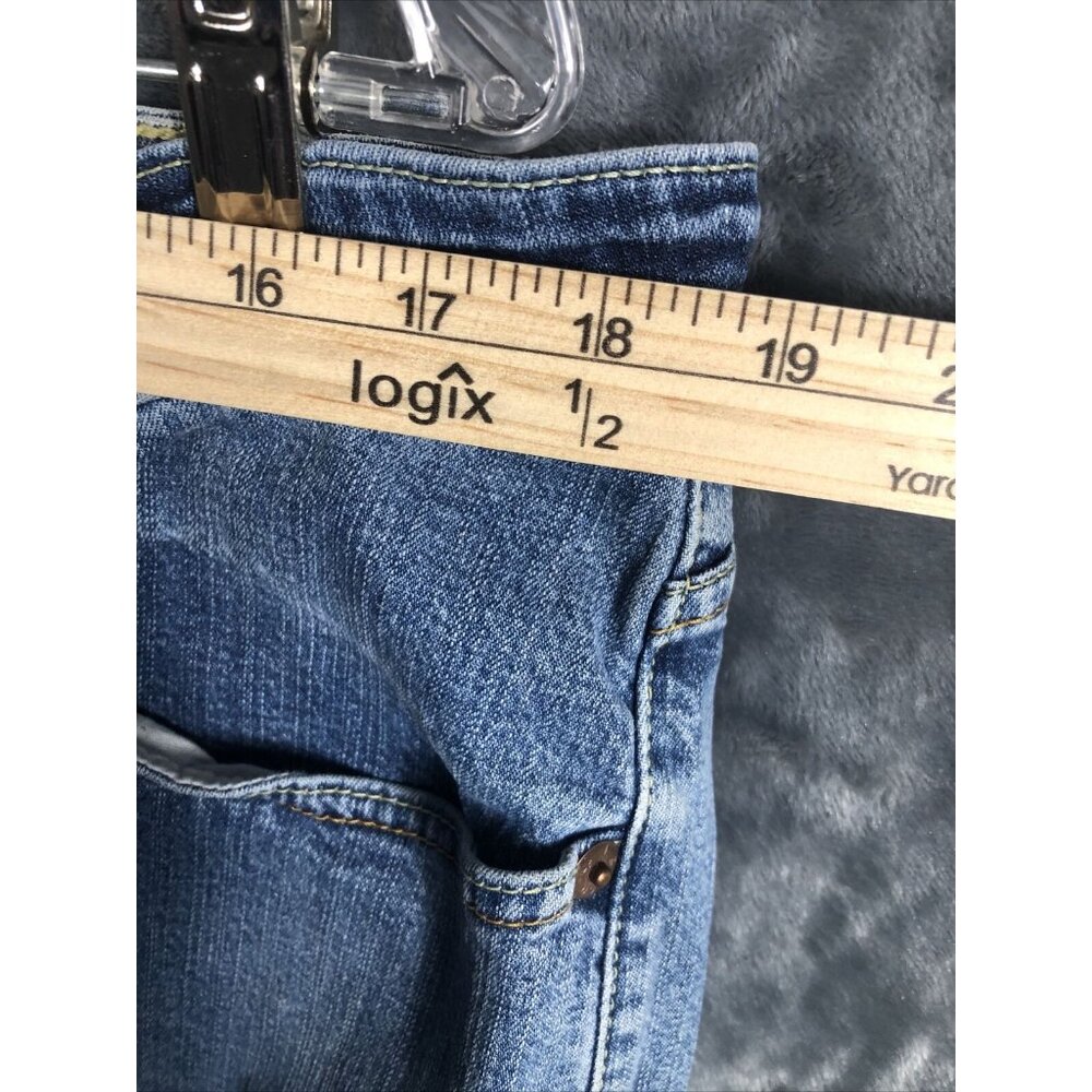 Levi's 518 Super Low JR Size 19 Denim Blue Jeans Cotton Blend Boot Cut - Picture 8 of 15